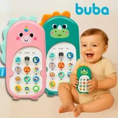 Phone Bilíngue Celular de Atividades Musical Interativo Brinquedo Para Bebês Buba Dino Unicórnio