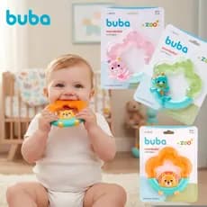 Buba Mordedor com Água para bebê Menino ou Menina Dino Leão Unicórnio Refrescante Alivia a Gengiva