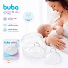 Protetor de Seios Silicone Ultrafino Buba Com Estojo Bico P/ Amamentação Mamilos Rachados BPA Free