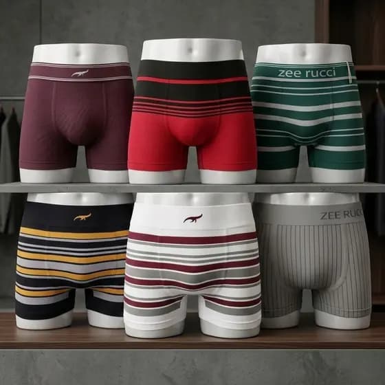 Kit 3 Cuecas Boxer Sem Costura Premium Zee Rucci Masculina Confortável Sortidas