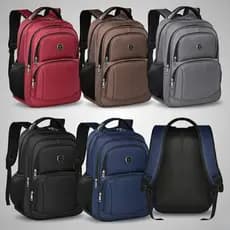 Mochila Escolar Notebook 18” Reforçada Adulto Alça de Aço Executiva Resistente Grande Unissex