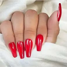 KIT 24/48/72 pçs Unhas Bailarinas Longas Vermelhas Autocolantes unha artificial