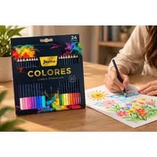 Lápis de Cor Norma Linha Premium 24 Cores - Cores Vivas e Alta Qualidade