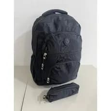 Mochila unissex leve e impermeável com um pequeno estojo para lápis, perfeita para o uso diário na sala de aula ou no es