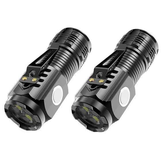 Mini Lanterna De Mão Pequena Luz Forte Brilhante Recarregável Com Base Magnetica