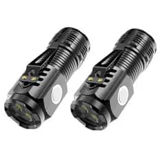 Mini Lanterna De Mão Pequena Luz Forte Brilhante Recarregável Com Base Magnetica