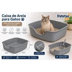 Caixa De Areia Para Gatos Gigante Alvorada Pet 63x53x20