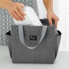 Bolsa Térmica Para Marmita Grande Capacidade Lancheira Portátil Reforçada Com Alça Dupla