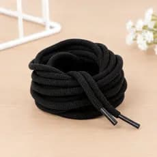 5 Par Cadarço Redondo Roliço Branco ou Preto de Qualidade para Tenis 120cm - Coturno, Bota