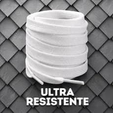 Par De Cadarço Kit Atacador Chato Branco Poliéster Para Tenis 1,40m Premium Qualidade Superior