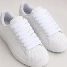 3 PARES DE CADARÇO CHATO GROSSO LARGO BBOY POLIÉSTER  PARA TENIS 1,20 CM  PREMIUM ENVIO IMEDIATO