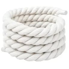 Cadarço Algodão Grosso Corda Trançado Skate Branco e Preto Unissex 1,20 CM 8MM São Francisco