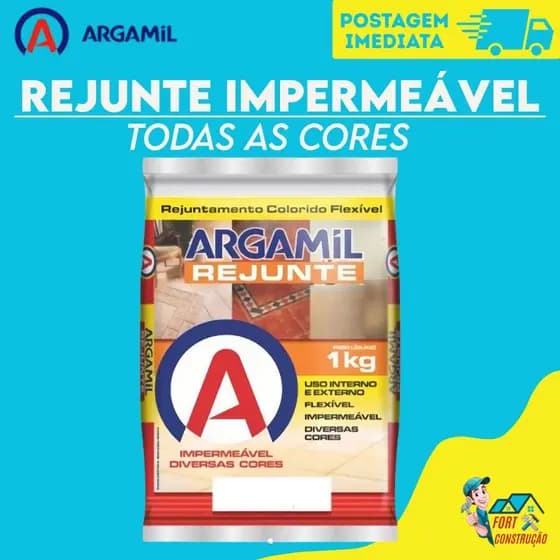 Rejunte Flexível Argamil 1kg Para Piso, Porcelanatos e Cerâmica - Externo e Interno Cores Variadas