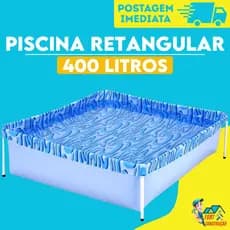 Piscina Infantil Estrutural Retangular PVC 400 Litros - ORIGINAL MOR Promoção