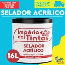 Selador Acrilico Profissional Interno e Externo 16L Império de Parede Branco Premium Secagem Rápida