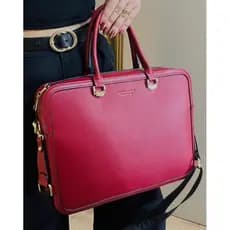 Maleta bolsa feminina couro Veryrio notebook trabalho alça transversal regulável - Elegância e Praticidade
