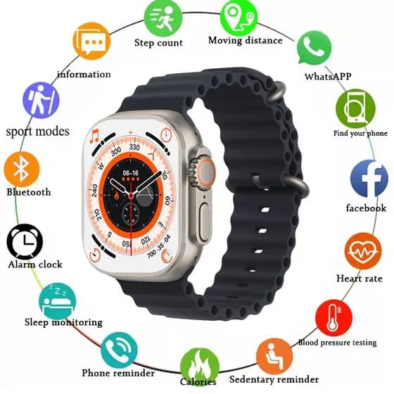[Fone de Ouvido]2025 Novo T800 Ultra Series 8 Resposta Ao Gesto Smart Watch Carregador Sem Fio À Prova D'água