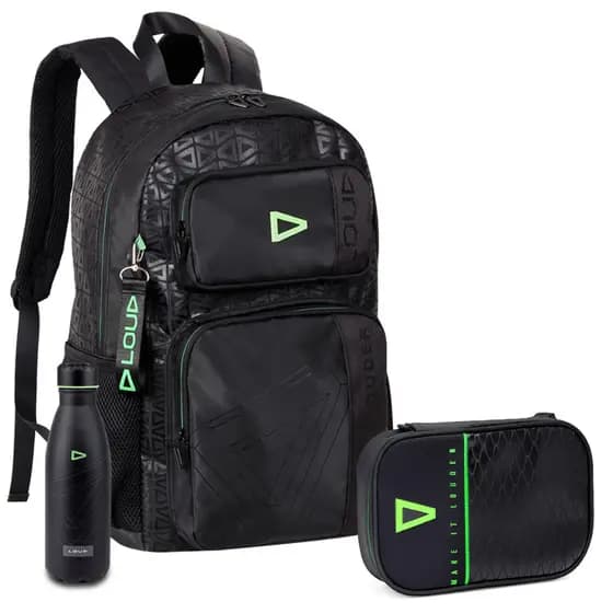 Kit Mochila Gamer Estojo Loud Reforçada Licenciada Escolar