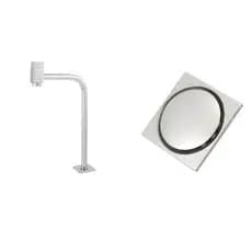 Kit Banheiro Torneira Alta Cromada + Ralo Click Inox