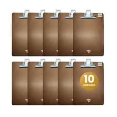 Prancheta De Madeira Mdf Clip De Metal Resistente Kit C/ 10 Unidades