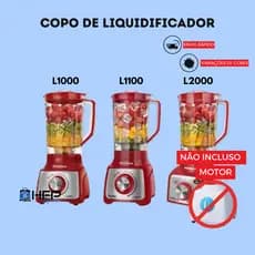 Copo para Liquidificador serve Mondial Turbo L1000/ L1100/ L1200 Cristal