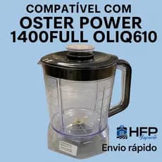 Copo para liquidificador compatível com a marca Oster Power 1400 Full OLQI610.