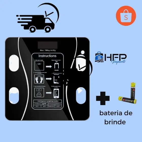Balança Digital Medidora Corporal Bioimpedância balança digital corporal balança corporal até 180kg