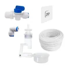 Kit Boia Nível + Mangueira + Engate Rápido 1/4 + Conexção Rosca 1/2 Saída 1/4 + Adesivo Organizador