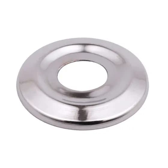 Canopla Inox Cromada Redonda com Rebaixo para Torneiras ou Conexões 1/2" Polegada