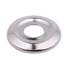 Canopla Inox Cromada Redonda com Rebaixo para Torneiras ou Conexões 1/2" Polegada