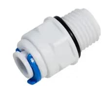 Conexão Plástico Acetal Bico Reto Rosca Macho 1/4 Saída para Mangueira 1/4 para Filtros de Água