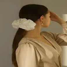 Scrunchie Cetim Gigante Frufru tendência da moda elástico amarrador de cabelo xuxinha de cetim gigante Anti-frizz cabelo