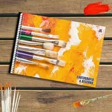 Caderno Cartografia Desenho Tema Arte Pintura Criatividade Papel Sortido Aprender a Desenhar