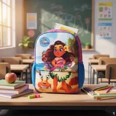 Mochila Infantil de Costa Princesa do Mar Sortida Crianças Escola Aulas Leve Mochila Espaçosa