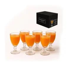 Taça de Vidro Bico de Jaca 320ml p/ Suco Água 6un Resistente
