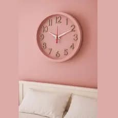 Relógio de Parede 3D Sigma Dourado Rosa Plashome Decoração Quarto Infantil Escritório Sala C/ Mecanismo Silencioso