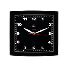 Relogio de Parede Alpha Preto Preto Plashome Escritório Cozinha e Sala