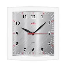 Relógio de Parede Alpha Moderno Branco Plashome Escritório Cozinha e Sala