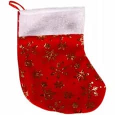 Bota de natal com desenhos de flocos de neve