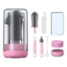 Kit de Escovas de Silicone 4 em 1 para Limpeza de Copo Garrafa – Portátil