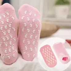 Meias gel Spa Dos Pes Par Meia Gel Esfoliante Tratamento Ressecamento