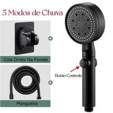 Chuveiro De Mão Chuveiro Ducha Kit Completo Conjunto Ajustável Da Cabeça Plástico ABS