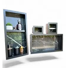 kit nicho de banheiro+nicho vertical+papeleiro+saboneteira-envio imediato