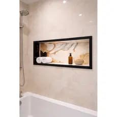 NICHO PARA BANHEIRO EM PORCELANATO 60X30CM DE EMBUTIR NA PAREDE.