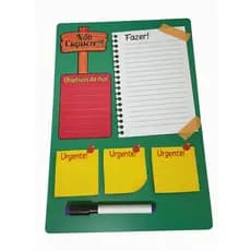 Lousa Magnética Planner Semanal 20x30cm + Caneta | Organização Geladeira