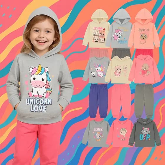 Kit conjunto de inverno infantil menina roupas de frio
