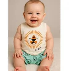 Conjunto infantil para bebê menino 3 a 6 meses Regata + Short moda verão