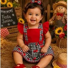 Vestido Romper Salopete para Bebê Menina 3 a 6 Meses Mesversário book fotos  Ensaio Fotográfico passeio verão calor