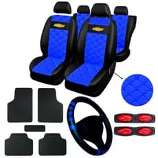 kit Capa de Banco Carro couro  Corsa Classic Celta corsa hatch prisma ônix Meriva + Tapete de carro