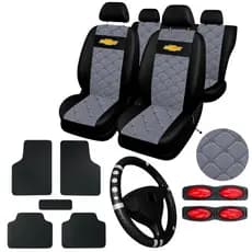 kit Capa Banco De Couro Automotivo Carro Chevrolet Corsa Celta Prisma Onix Classic + Capa de volante